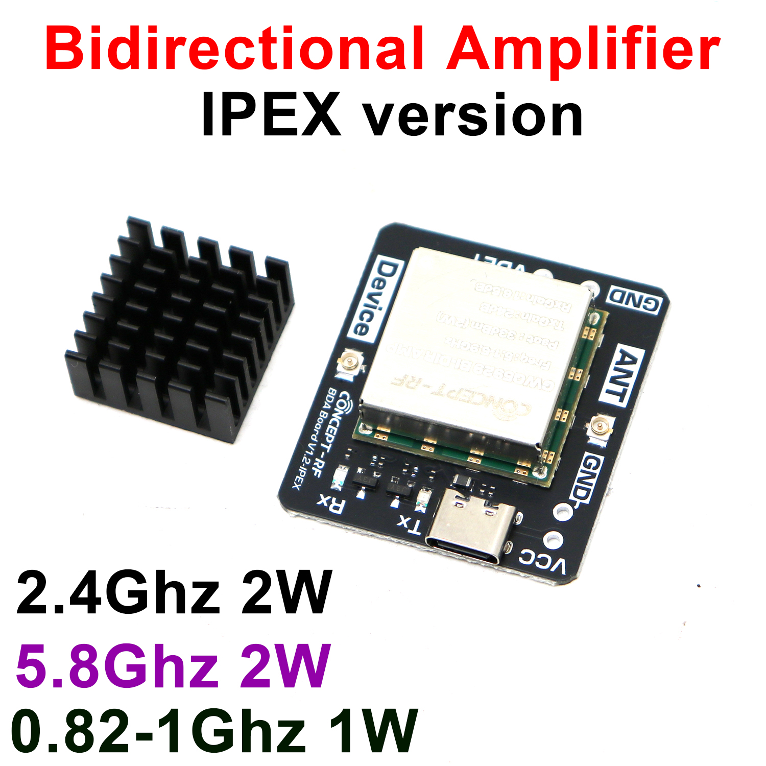 Drone Rc Signal - IPEX Bidirectional POWER Amplifier 915Mhz 2.4Ghz