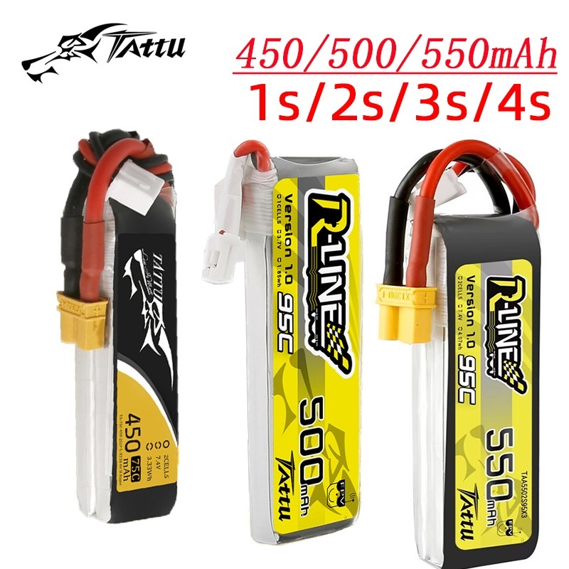 Drone Carrera Rc - 3Pcs NEW TATTU 450/500/550mAh 75/95C 3.7/3.8/7.4/11.1/14.8V