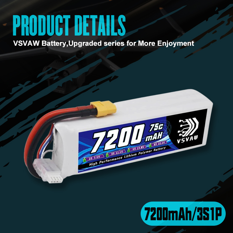 VSVAW 3S Lipo Battery 11.1V 72 - огляд і ціна Drone Rc Car