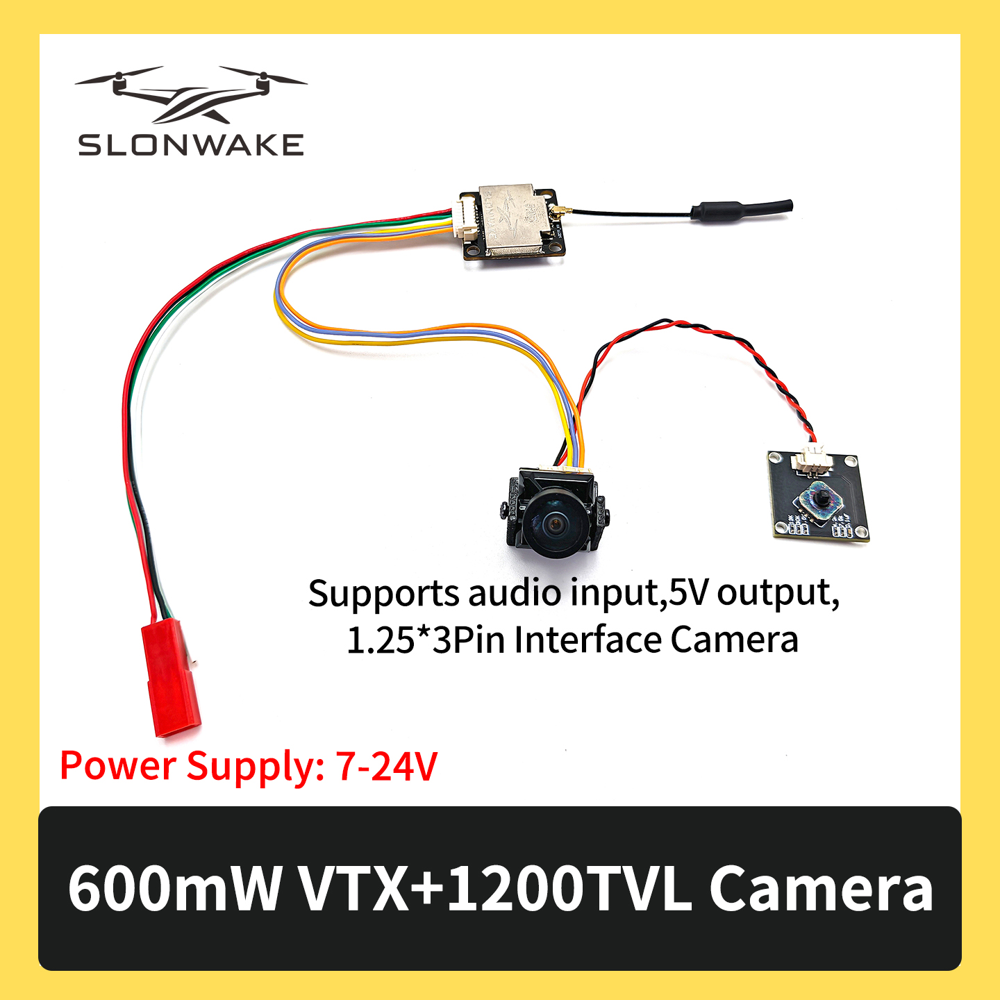 SLONWAKE 5.8G 600mW 7-24V FPV  - огляд і ціна Drone Rc Airplane