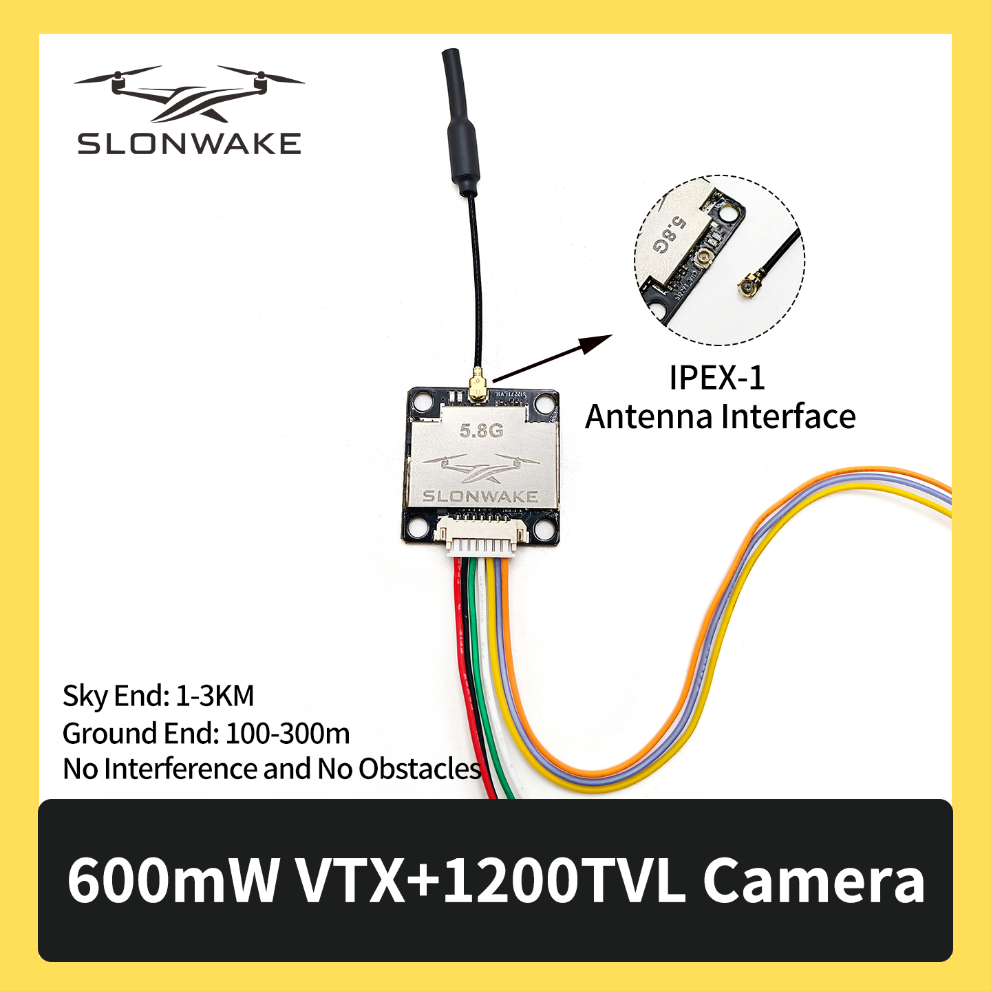 SLONWAKE 5.8G 600mW 7-24V FPV  - огляд і ціна Drone Rc Airplane