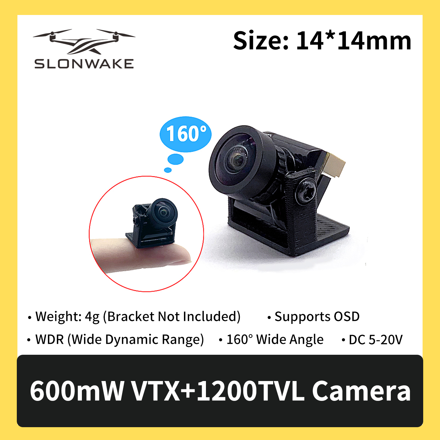 SLONWAKE 5.8G 600mW 7-24V FPV  - огляд і ціна Drone Rc Airplane