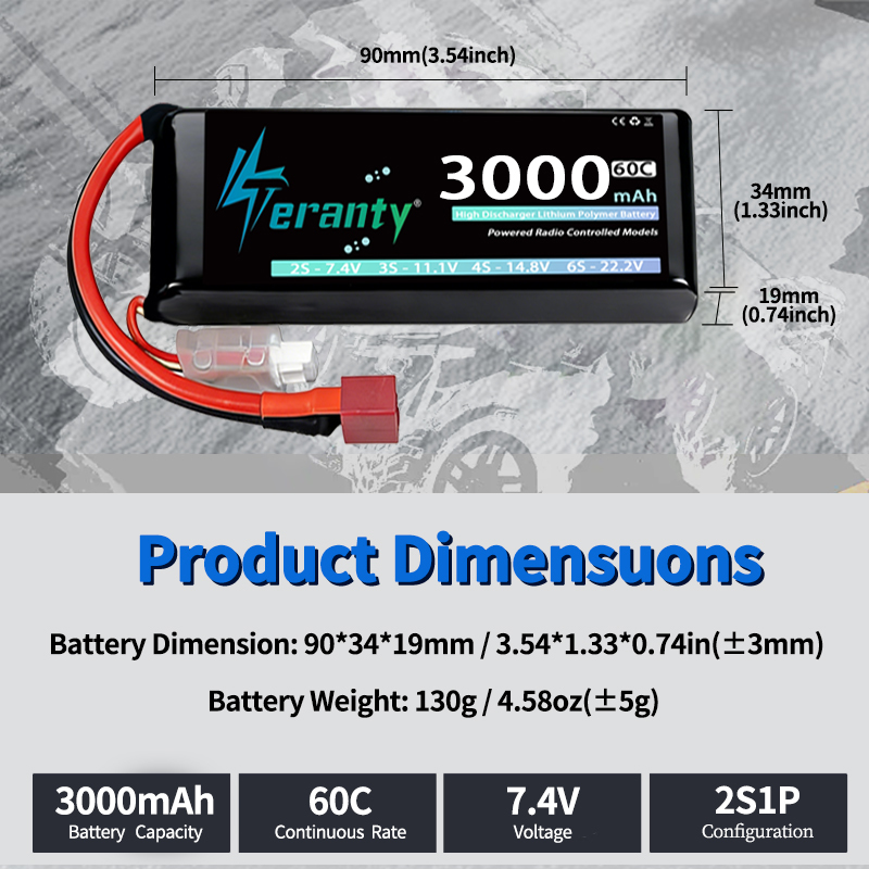 TERANTY 2S 3000mAh Lipo Batter - огляд і ціна Drone Rc Car