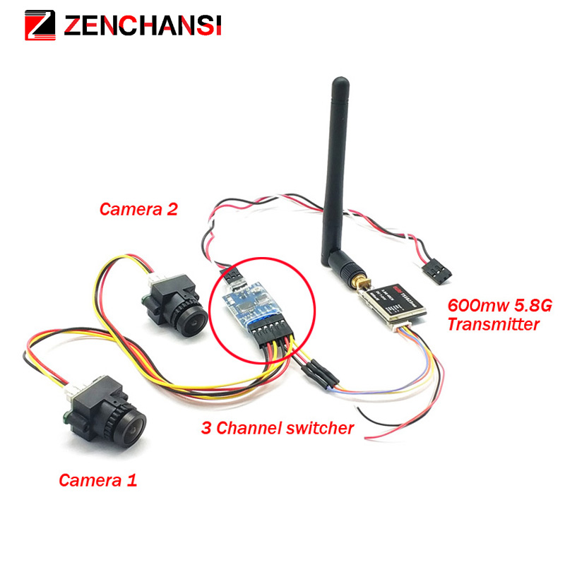 3 channel Dual Video camera CM - огляд і ціна Fpv Camera Cmos