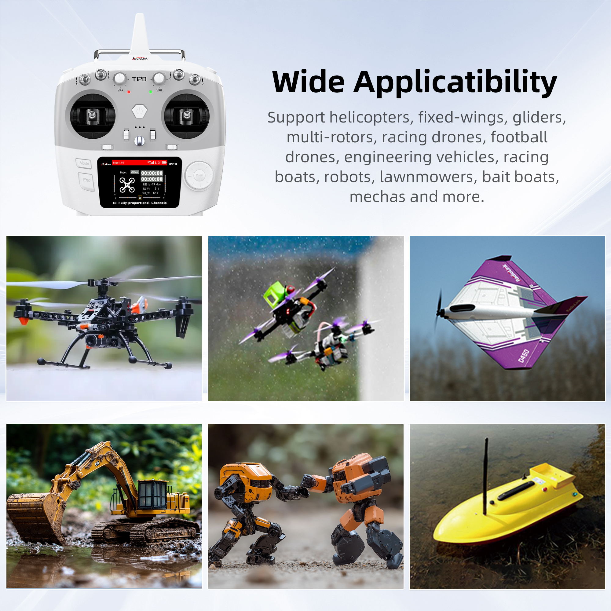 Radiolink T12D ELRS 12 Channel - огляд і ціна Drone Rc Car