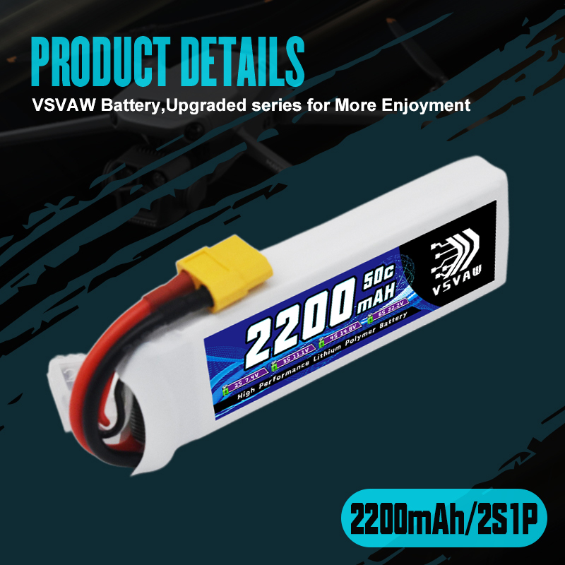 VSVAW 7.4V 2200mah 2S Drone Li - огляд і ціна Drone Rc Boat