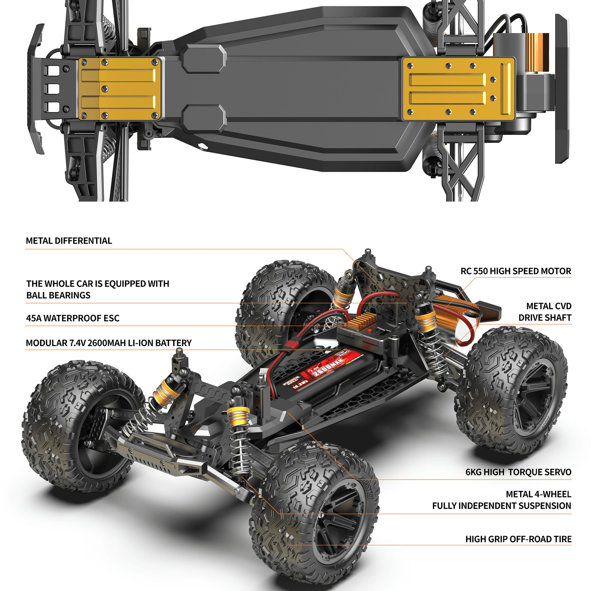 1:8 Large Size RC Car 60KM/H H - огляд і ціна Drone Vera Rc