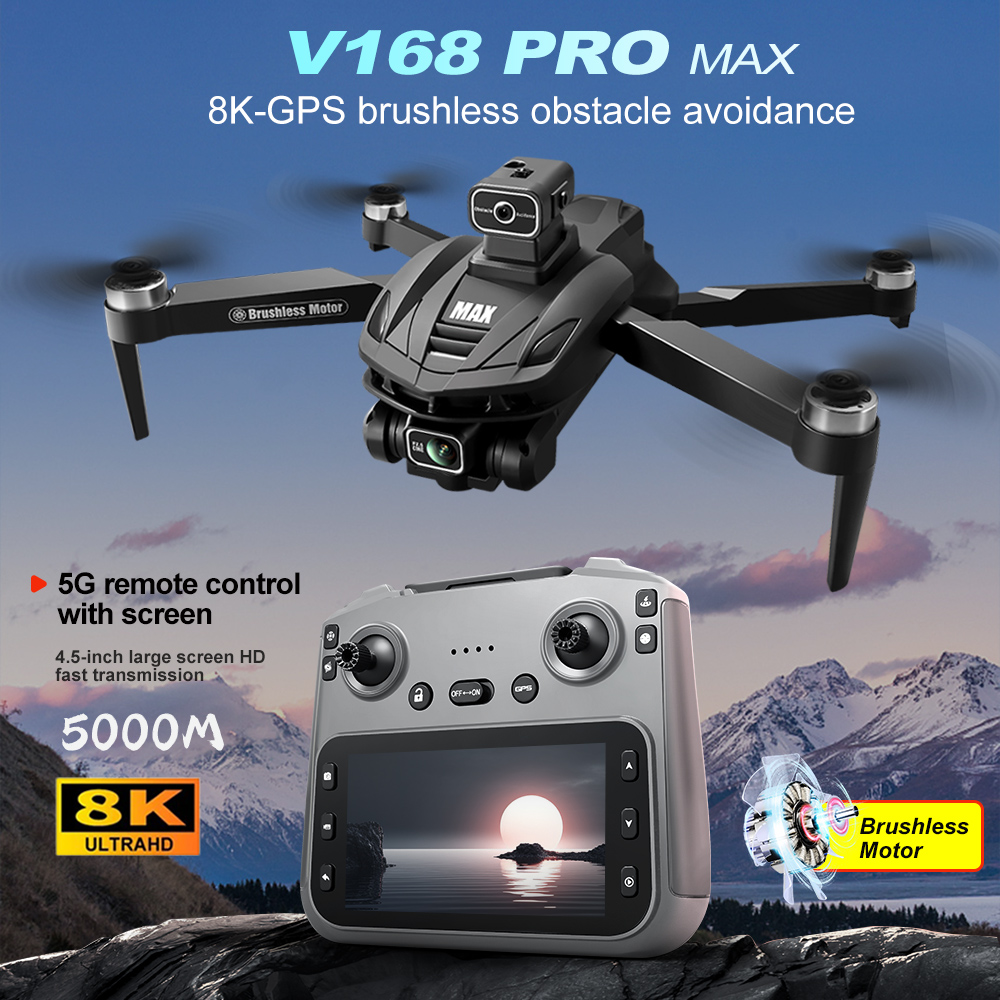 V168 PRO Max GPS Drone 8K Prof - огляд і ціна Dron Rc Quadcopter