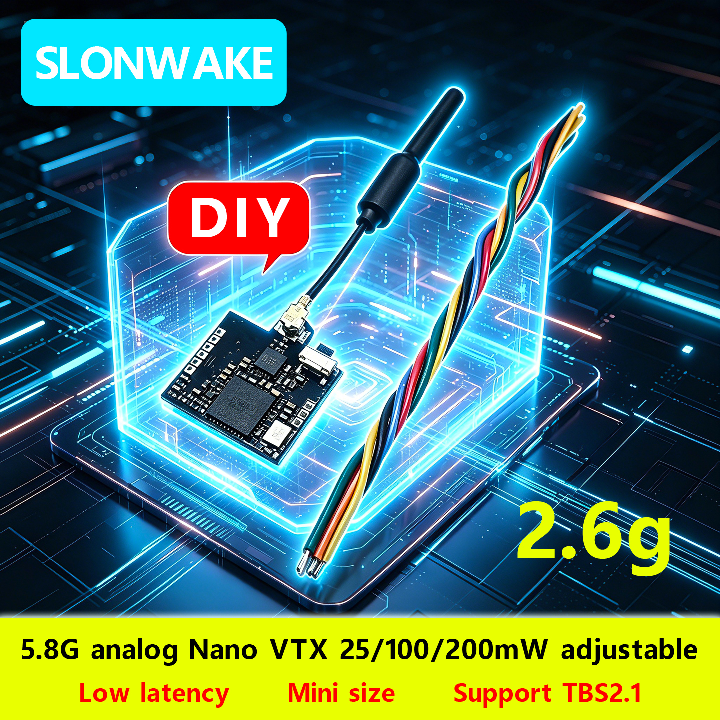 SLONWAKE Nano 5.8G 48CH 200mW  - огляд і ціна Drone Rc Airplane