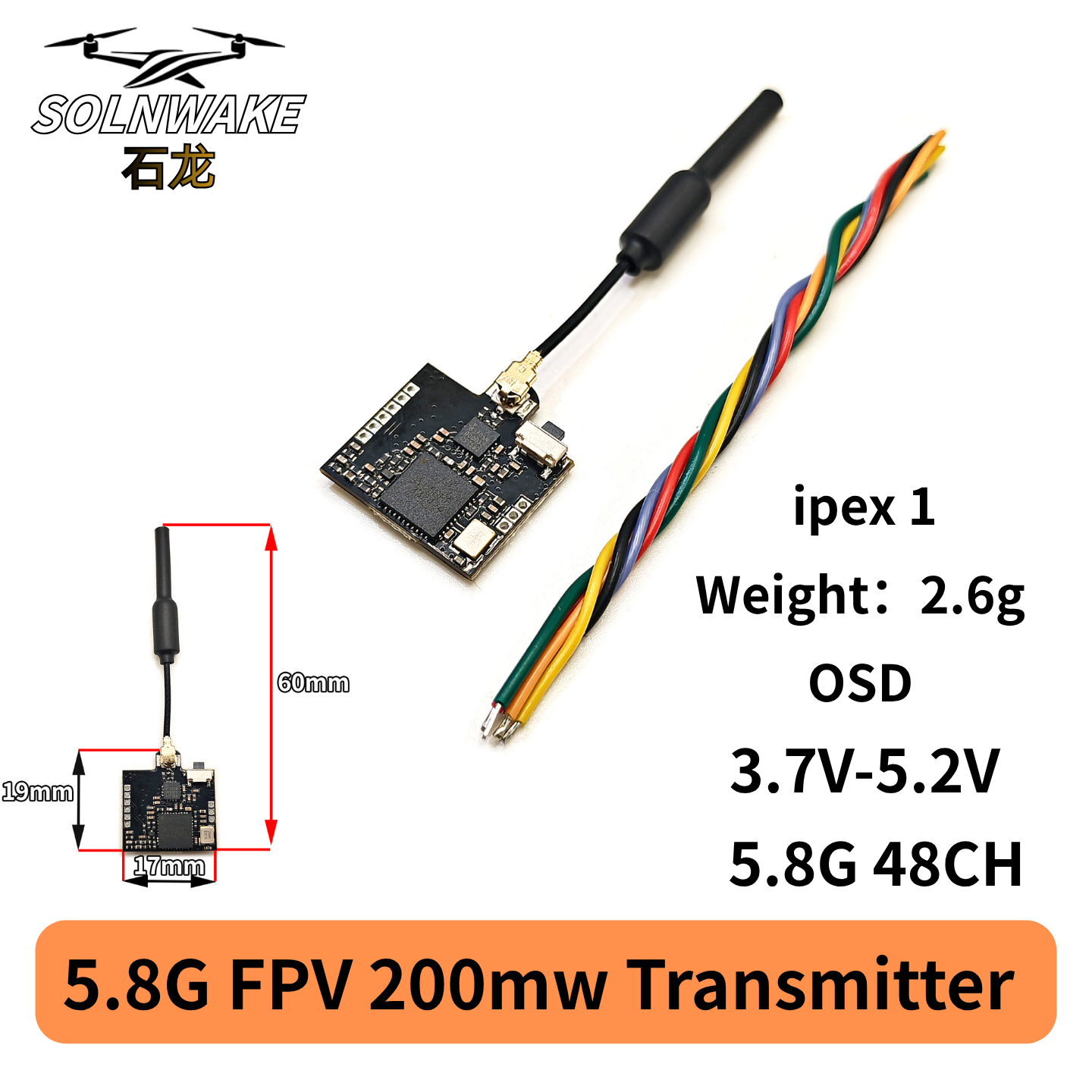 SLONWAKE Nano 5.8G 48CH 200mW  - огляд і ціна Drone Rc Airplane
