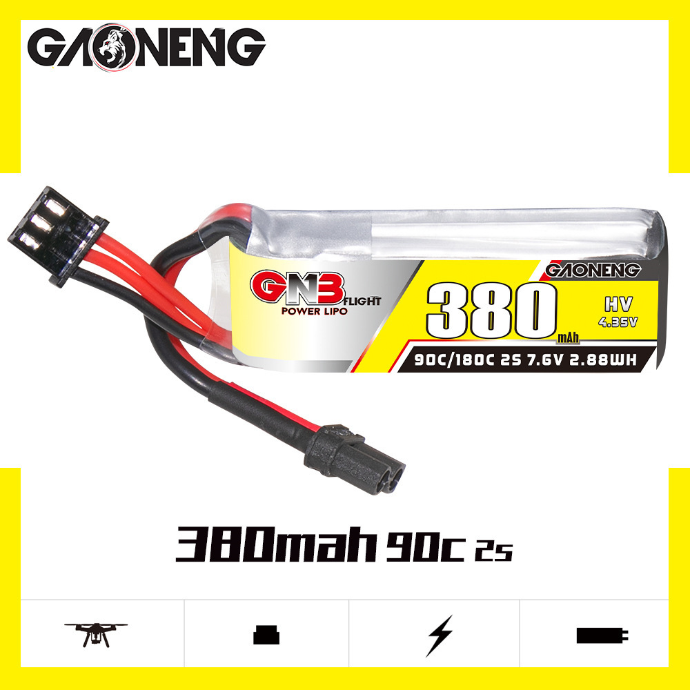GNB 2S 7.6V 380mAh 90C/180C Li - огляд і ціна Dron Rc Quadcopter