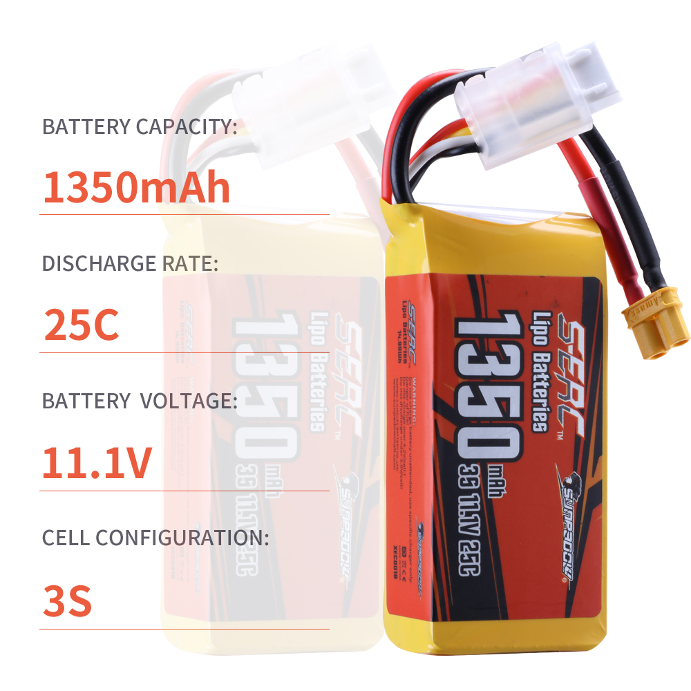 Sunpadow 3S 1350mAh RC Lipo Ba - огляд і ціна Drone Rc Boat