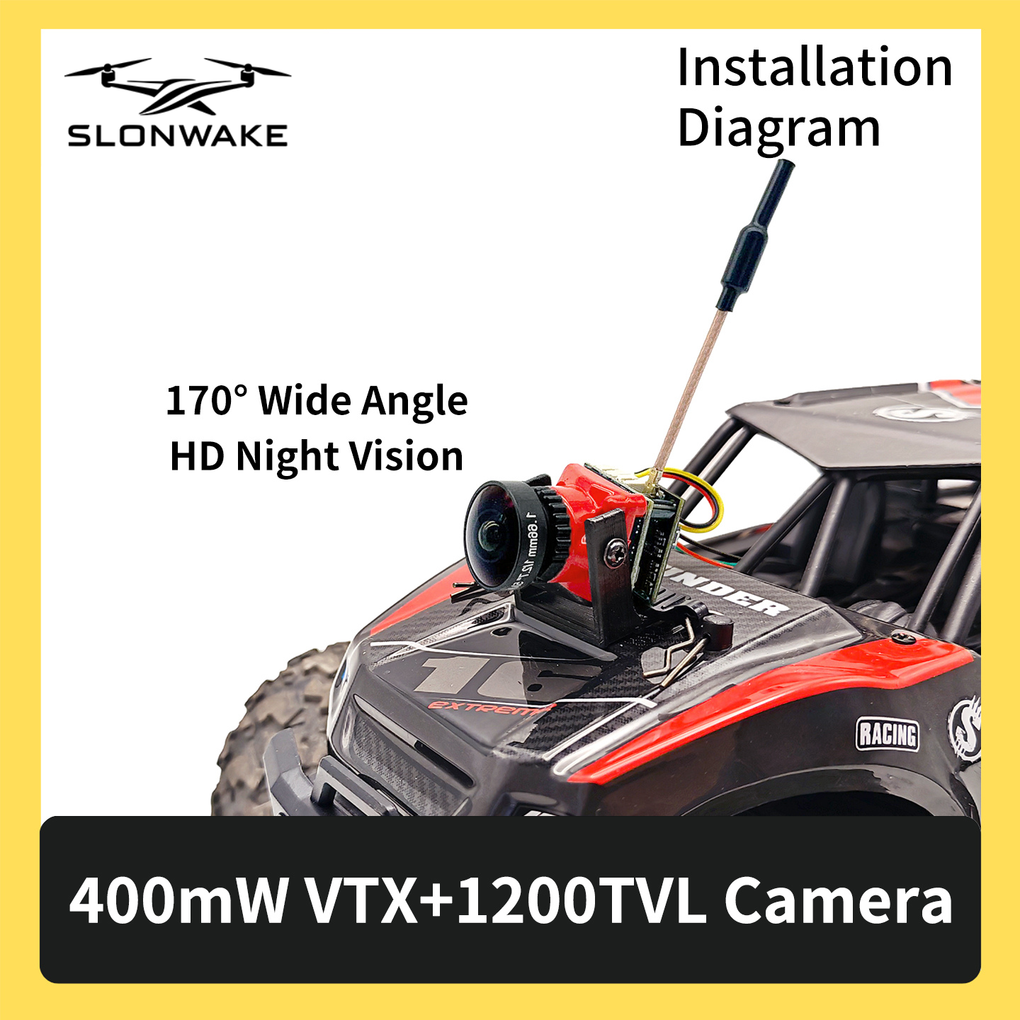 SLONWAKE 5.8G 48CH FPV 400mw V - огляд і ціна Drone Rc Airplane