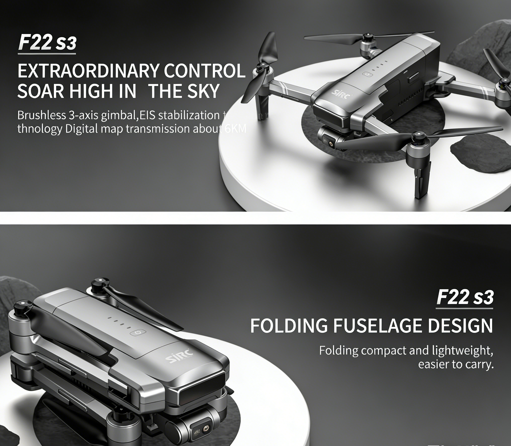 SJRC F22 S3 pro Foldable RC Qu - огляд і ціна Drone F22 Rc