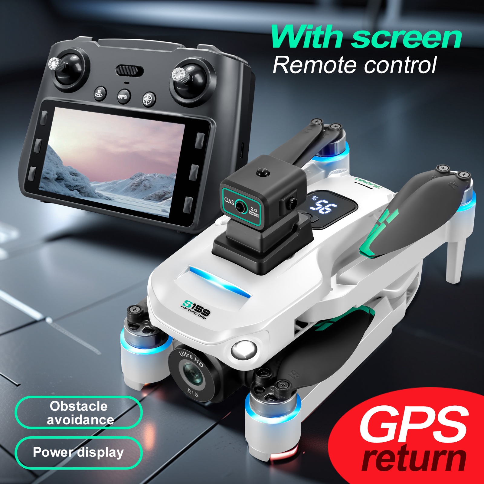 S159 GPS Drone 4K Profesional  - огляд і ціна Dron Rc Quadcopter