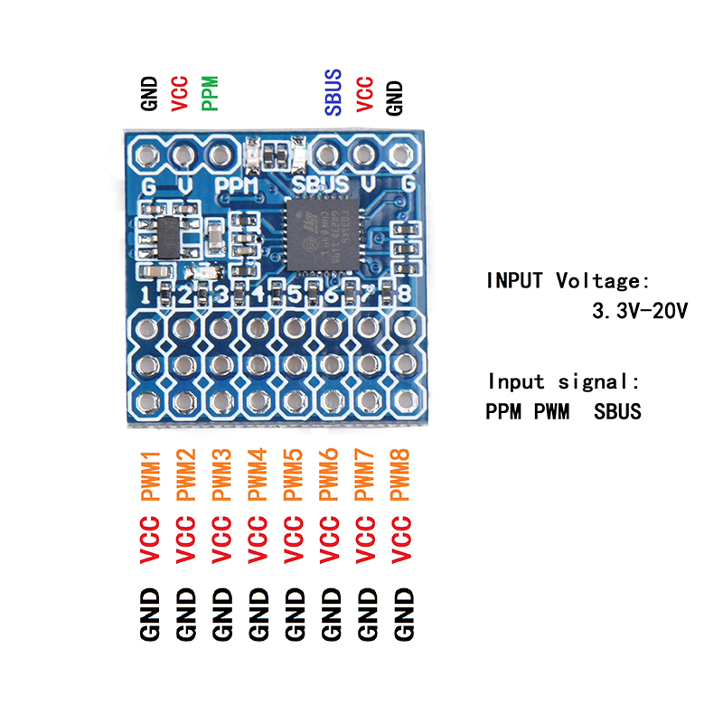 8CH PWM PPM SBUS Signal Conver - огляд і ціна Drone Rc Signal
