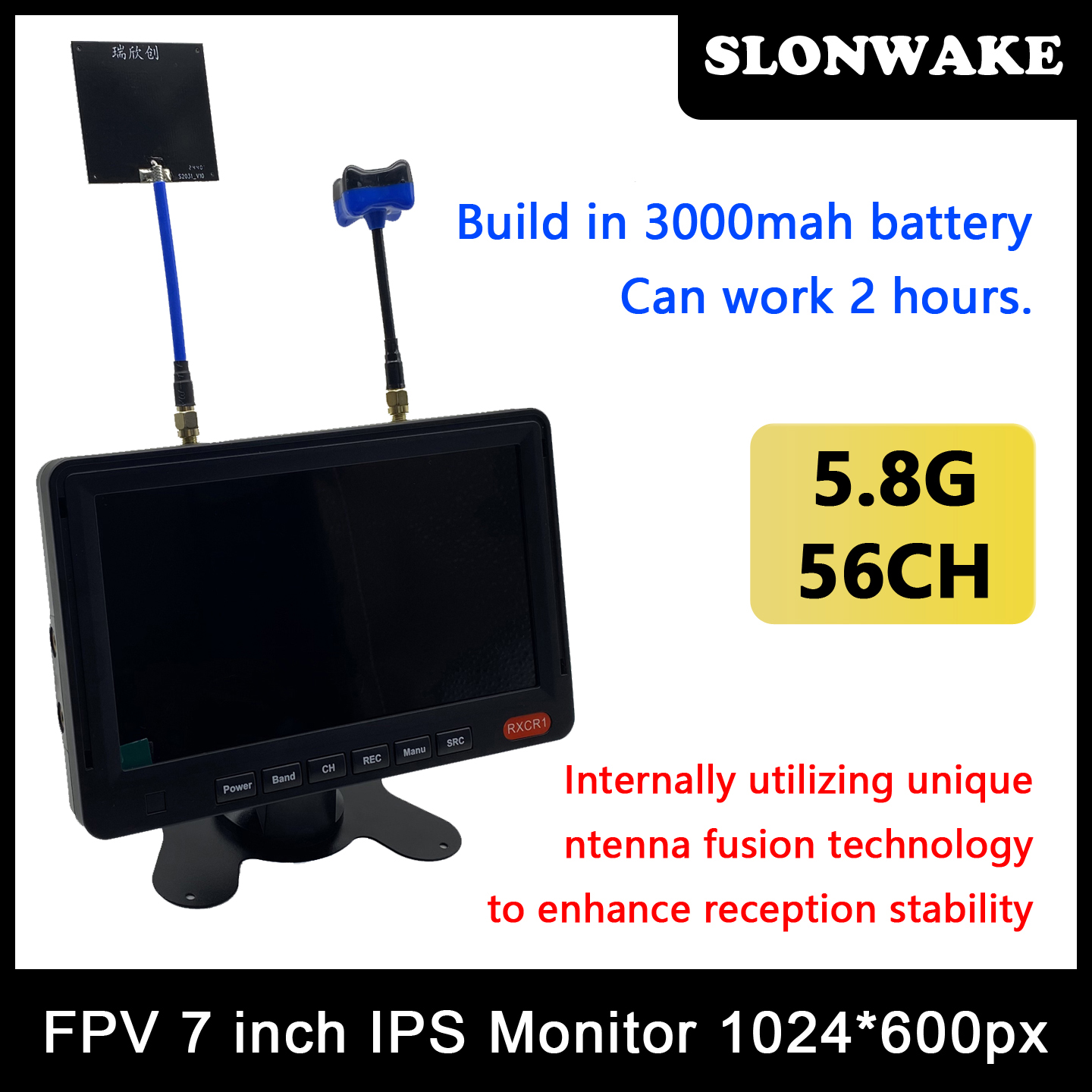5.8G 48CH 7 Inch FPV Monitor 1 - огляд і ціна Fpv Camera Cmos